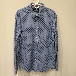 Buttercloth Flip Cuff Button Down Longsleeve Stretch Shirt Men’s 2XL Slim Fit